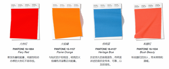 2020流行色趋势Pantone